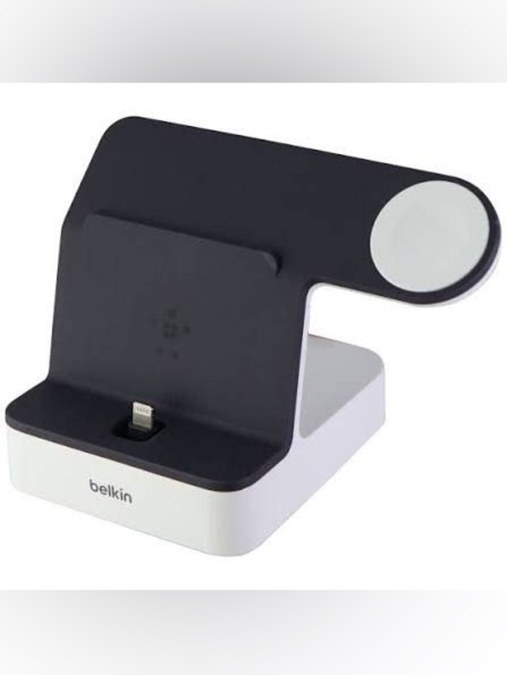 Belkin Black and White 2-in-1 Charging Stand for iPhone & Apple Watch